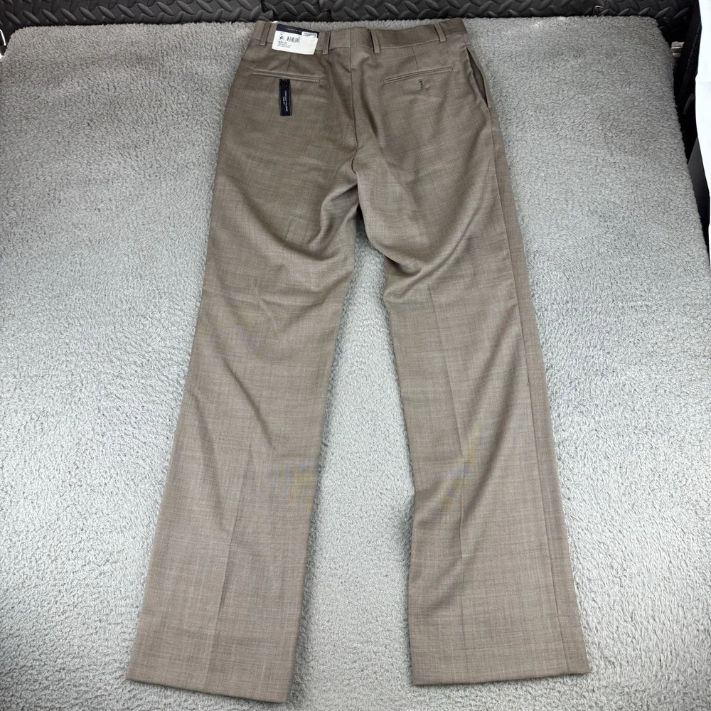 Tommy Hilfiger Tyler  Wool Stretch Dress Pants Tan Business 32x34 $190 MSR NWT